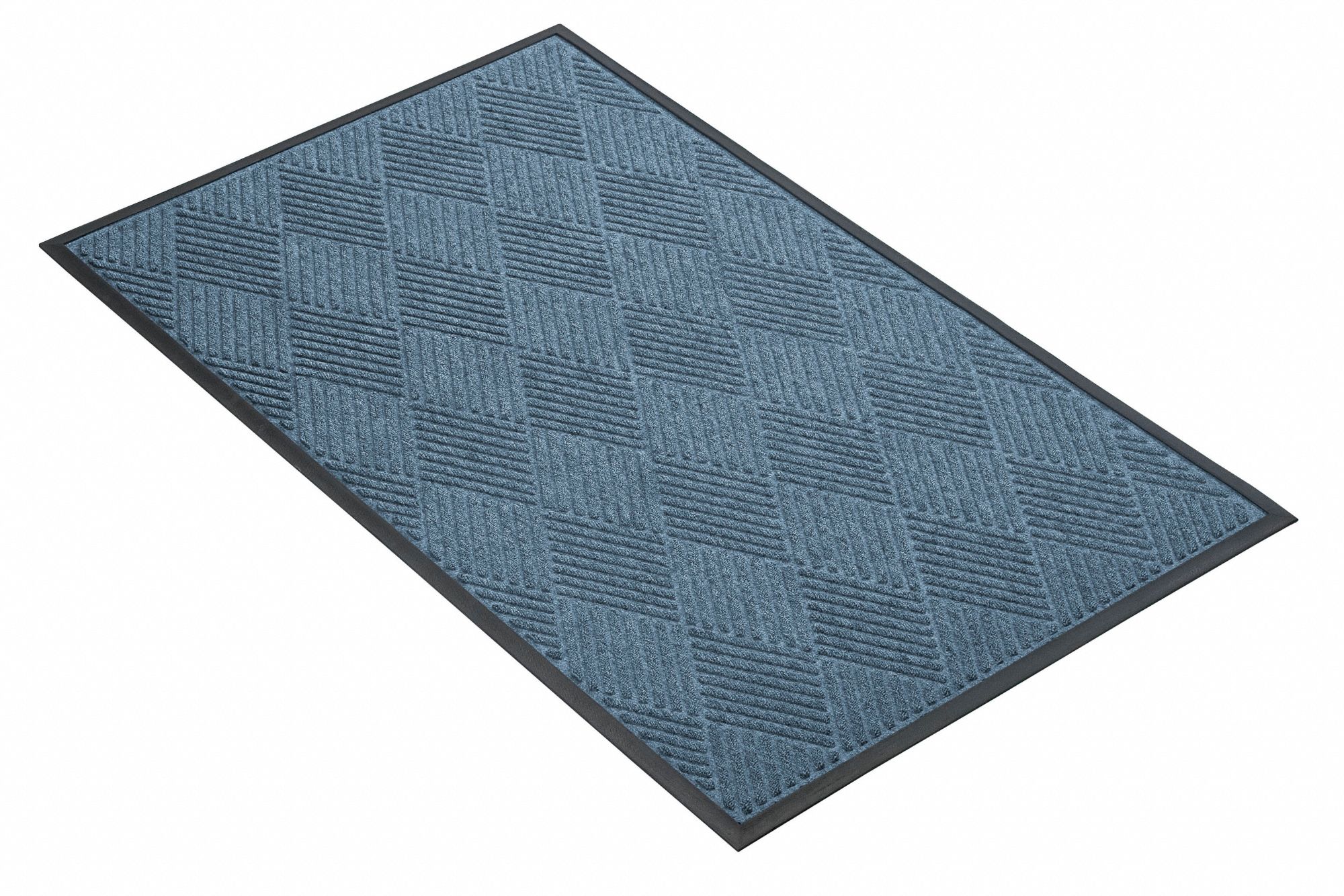 NOTRAX Indoor Entrance Mat, 4 ft L, 3 ft W, 3/8 in Thick, Rectangle, Slate Blue 25PN90