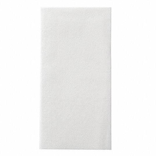 Guest Towel: White, 4-1/4 in x 8-1/4 in, Plain, 1/6 Fold, 500 PK