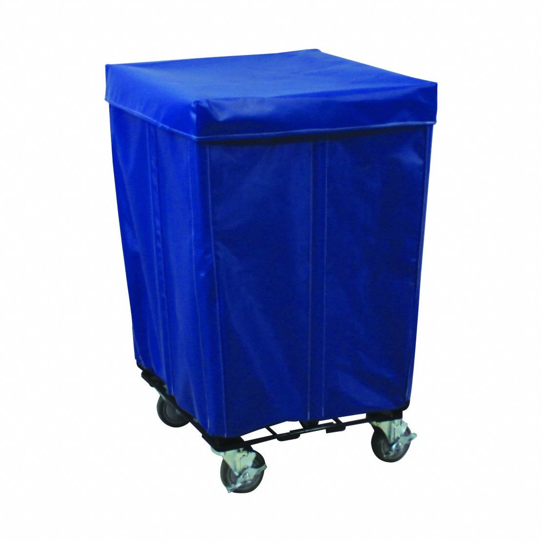 Basket Truck: Blue, (2) Rigid/(2) Swivel, 8 bu Truck Capacity, 25 in Overall Lg