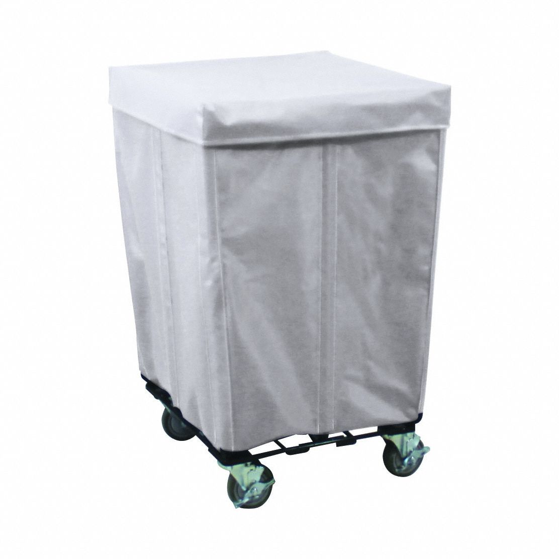 Basket Truck: White, (4) Swivel, 8 bu Truck Capacity, 25 in Overall Lg, Vinyl