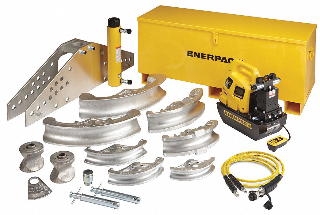 ENERPAC, Min 1 1/4 in, Max 4 in, Hydraulic Pipe Bender 25TU90STB202E