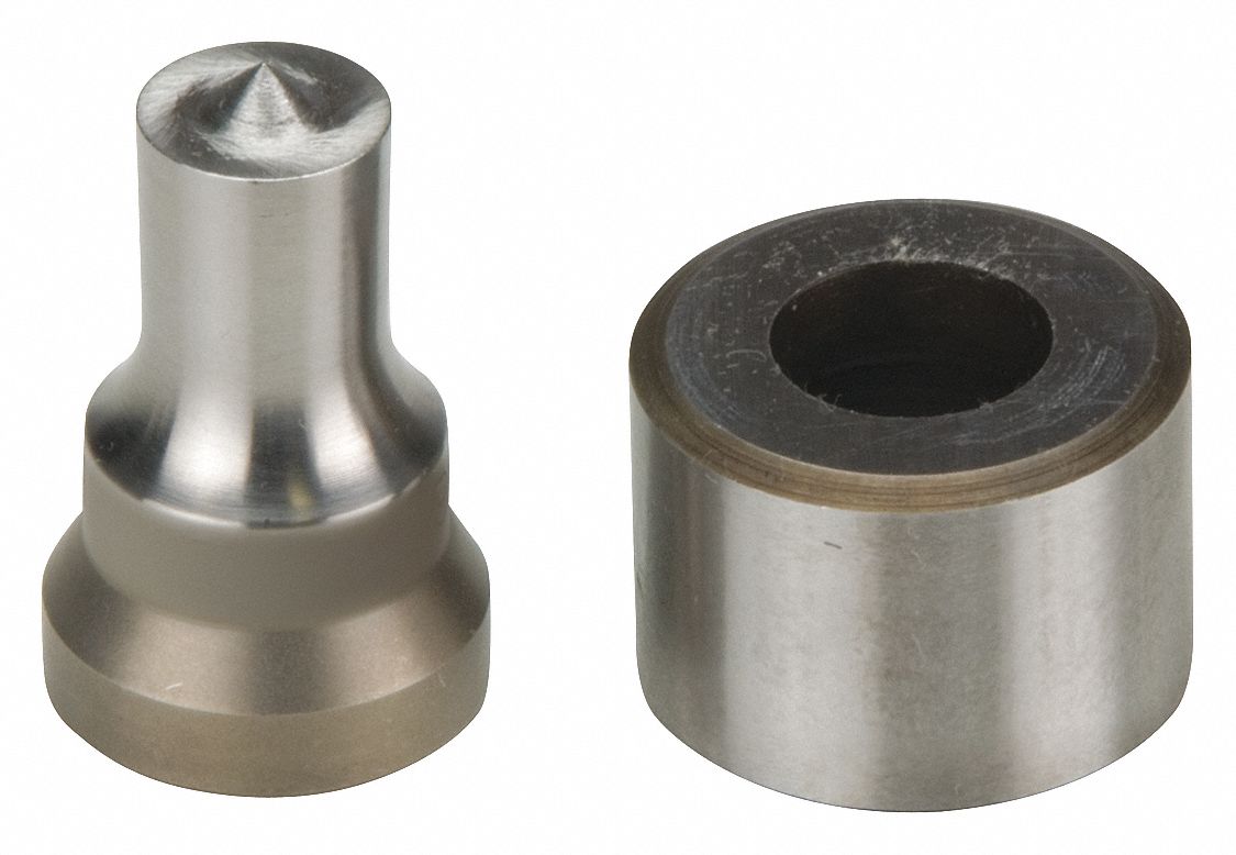 Punch and Die Set: 1/2 in Bolt Size (In.), 0.53 Cold Rolled C-1018, 0.53 in Boilerplate