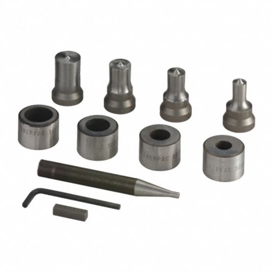 ENERPAC, 5/16 in_3/8 in_7/16 in_5/8 in Bolt Size (In.), Metric Punch and Die Set 25TV58MSP351