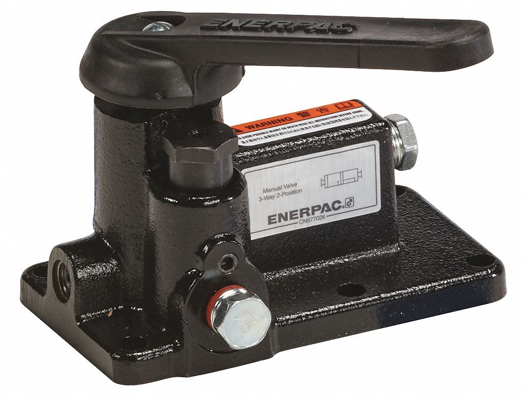 ENERPAC Hydraulic Directional Control Valve, 10,000 psi, 4.0 gpm, 3Way/2Position, Aluminum