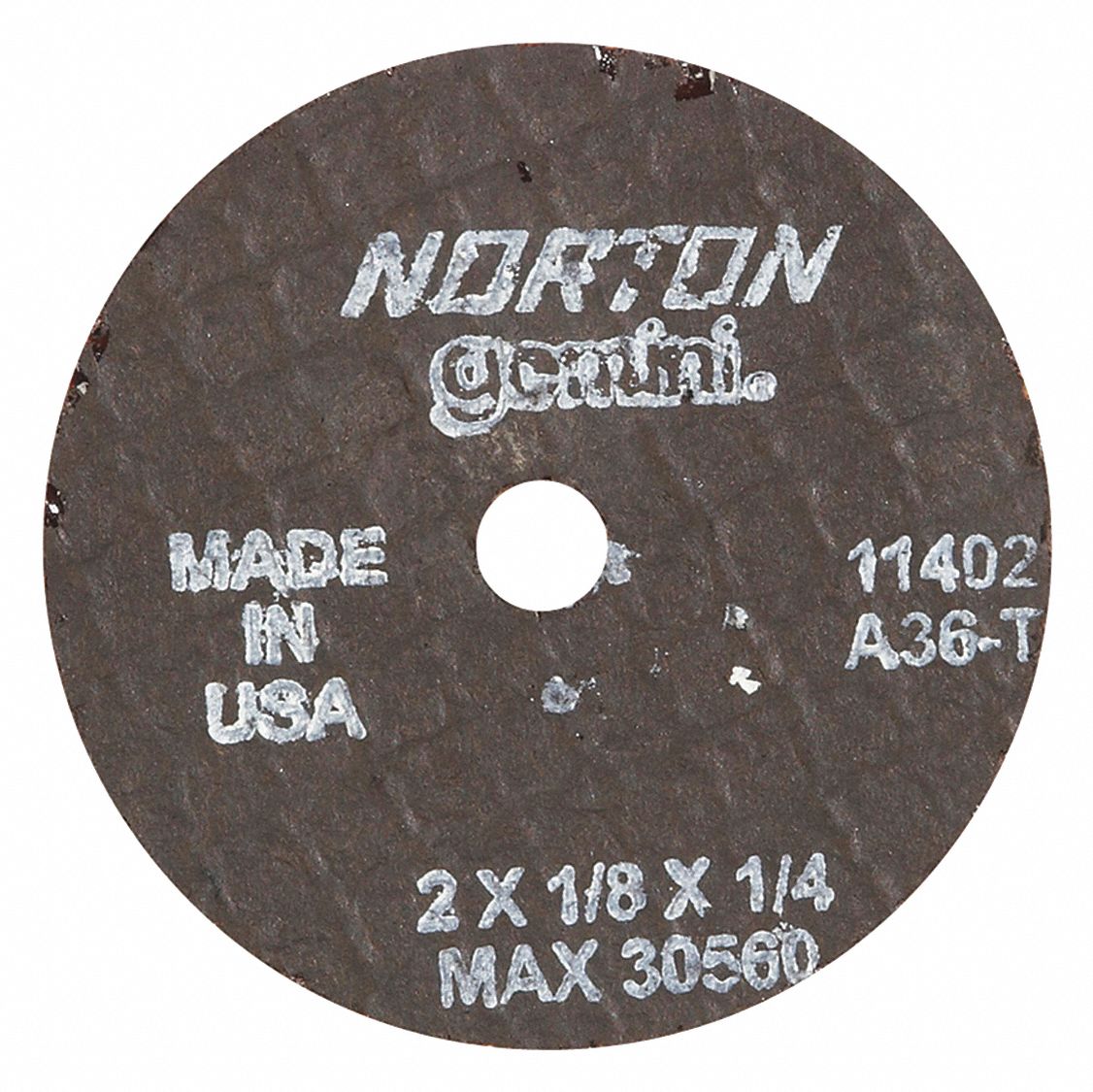 NORTON Abrasive CutOff Wheel 2 in Abrasive Wheel Dia, Aluminum Oxide, Type 1, 0.125 in Thick