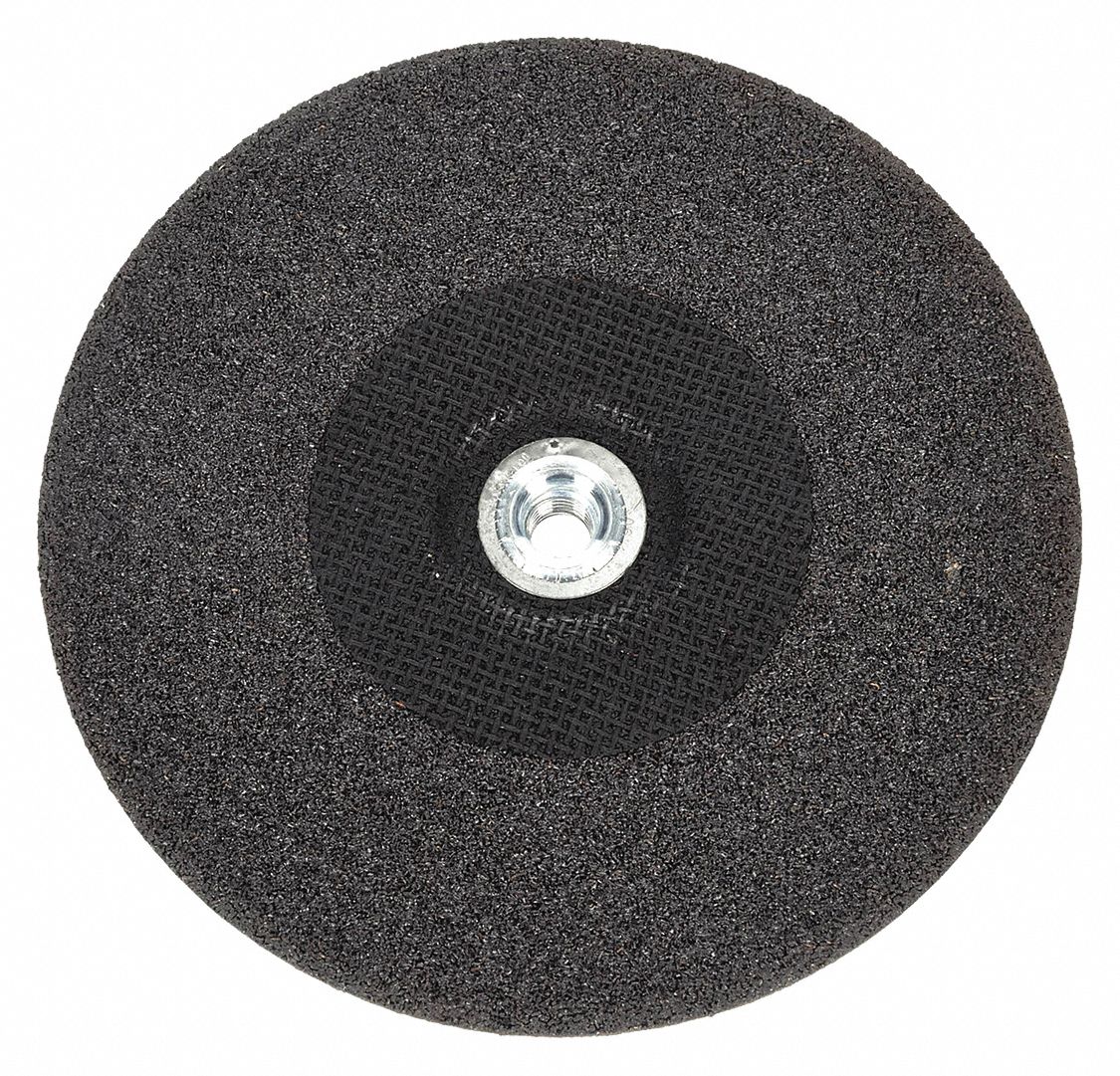 Depressed Center Grinding Wheel: Type 27, 9" x 1/4" x 5/8"-11, Ceramic, 24 Grit