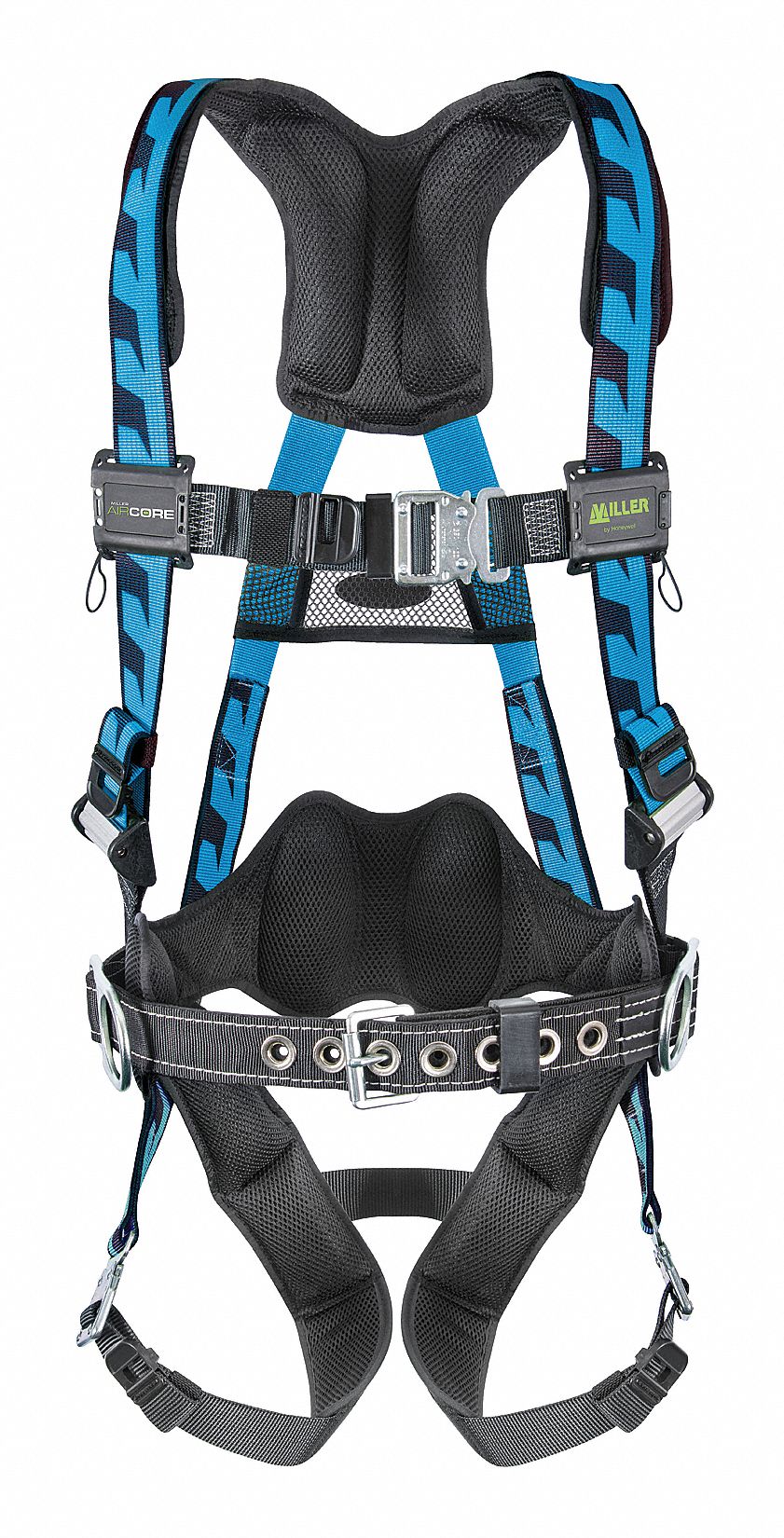 HONEYWELL MILLER Full Body Harness, 400 lb, Blue 2XL/3XL 25UA38AC