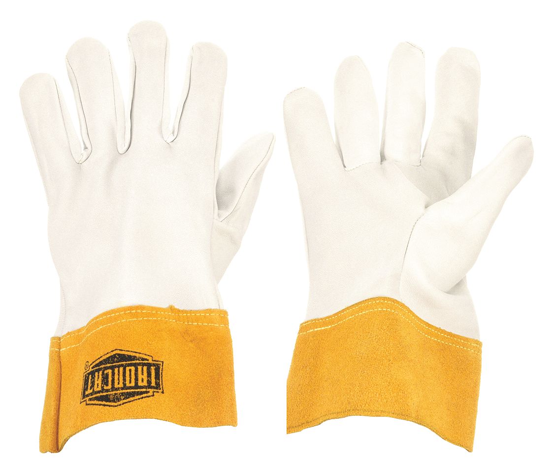 WELDING GLOVES, STRAIGHT THUMB, KIDSKIN, L, 1 PR, TIG, 10 IN