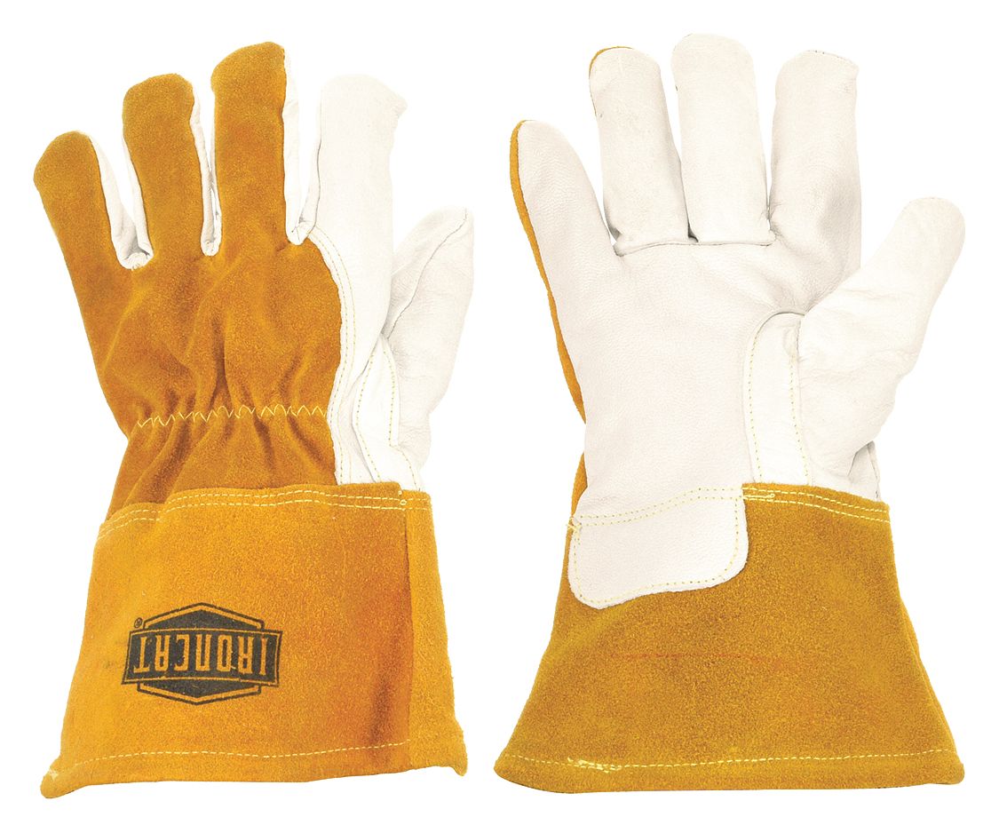 WELDING GLOVES,YELLOW/WHITE,PK12