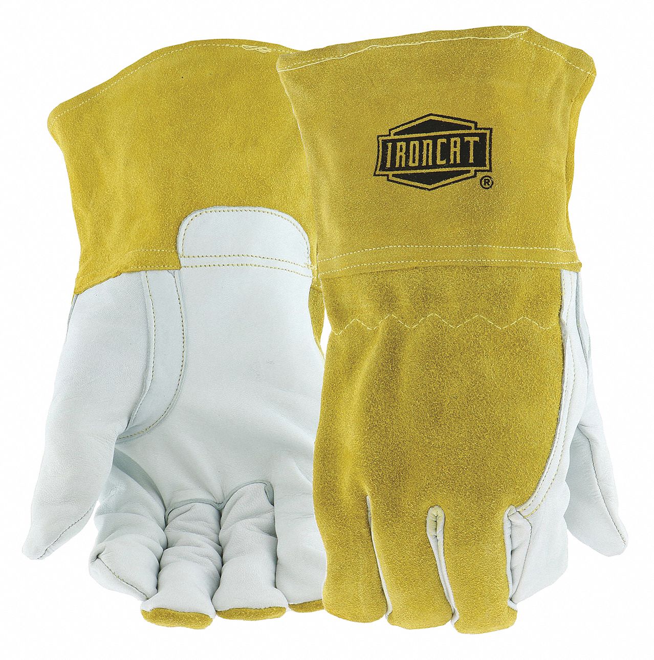 IRONCAT Goatskin Welding Gloves, M, Gauntlet Cuff, 12