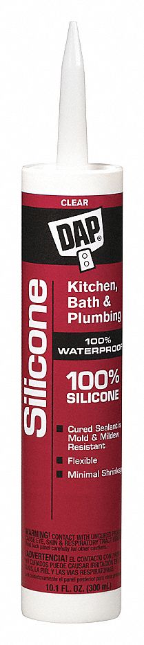 100% SILICONE SEALANT FOR KITCHEN/BATH/PLUMBING, FLASH POINT 100 ° C, CLEAR, 300 ML