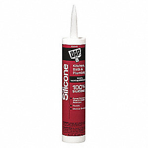 100% SILICONE SEALANT FOR KITCHEN/BATH/PLUMBING, FLASH POINT 100 ° C, CLEAR, 300 ML