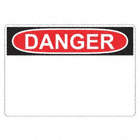 LABELS WITH OSHA DANGER HEADER, ADHESIVE, 7 X 10 IN, WHITE, VINYL, ROLL OF 125