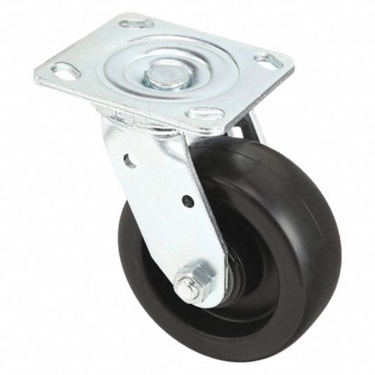 5 in Wheel Dia., 650 lb, Standard Plate Caster - 25VT38|P21S-PB050R-14 ...