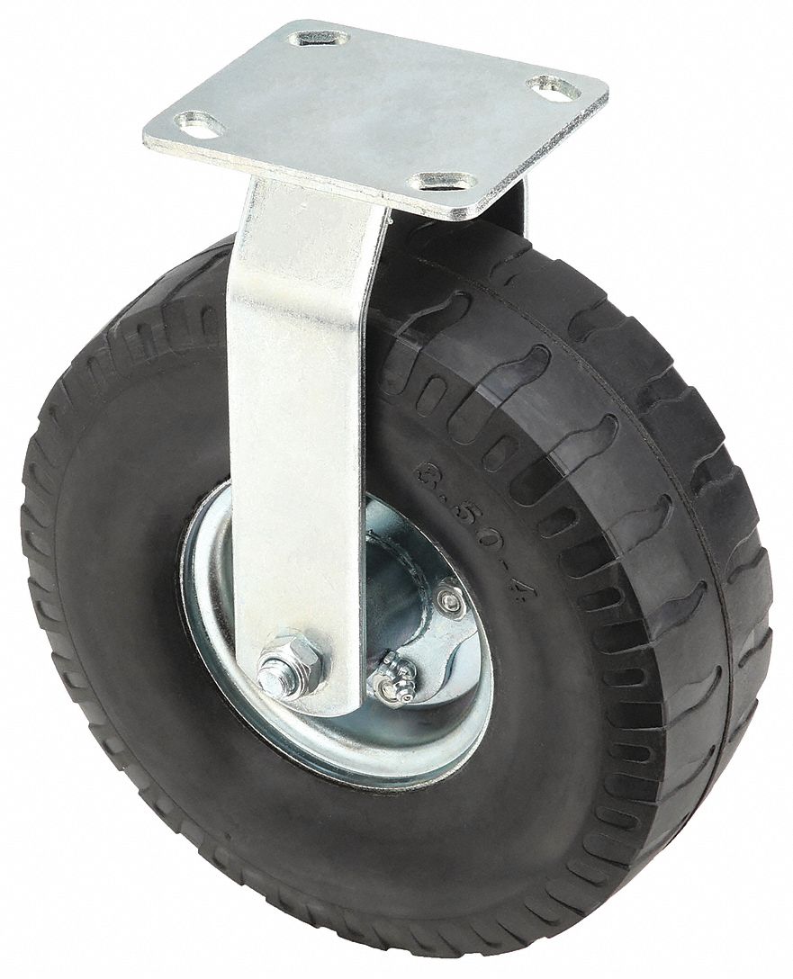 Plate Caster, Rigid, 11 1/2"H