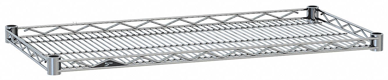 WIRE SHELF,48" W,24" D,CHROME PLATED