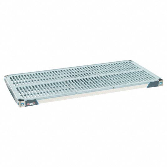 METRO Shelf: 24 in x 30 in, Ventilated Shelf, 1,000 lb Shelf Capacity,  Polymer/Stainless Steel