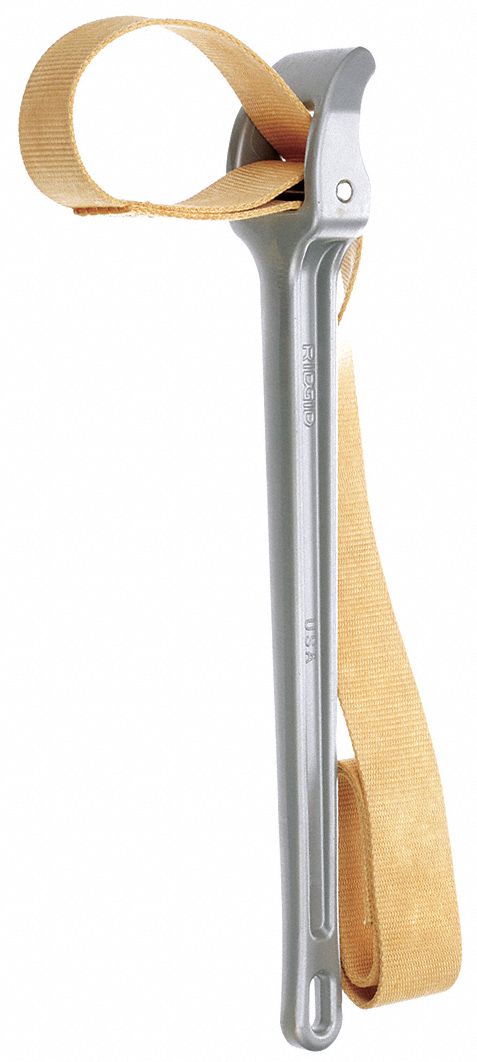 RIDGID 31365 #5 Aluminum Pipe Strap Wrench, 5-inch Capacity Adjustable Stra 