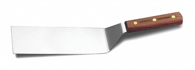 Hamburger Turner: High Carbon Steel, 8 in Blade Lg, 3 in Blade Wd, 13 in Overall Lg