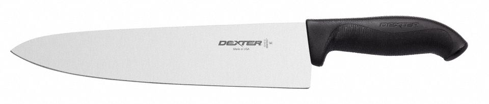 Cooks Knife 10 in Blade Black Handle