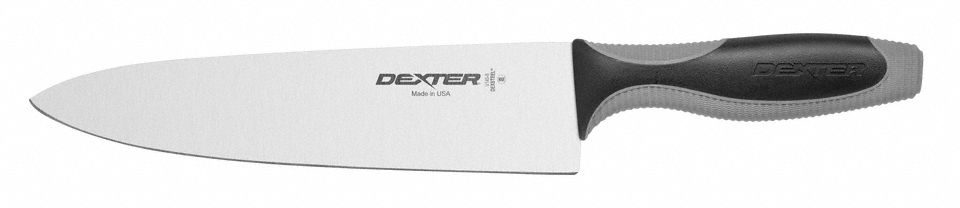 Cooks Knife 8 in Blade Black/Gray Handle