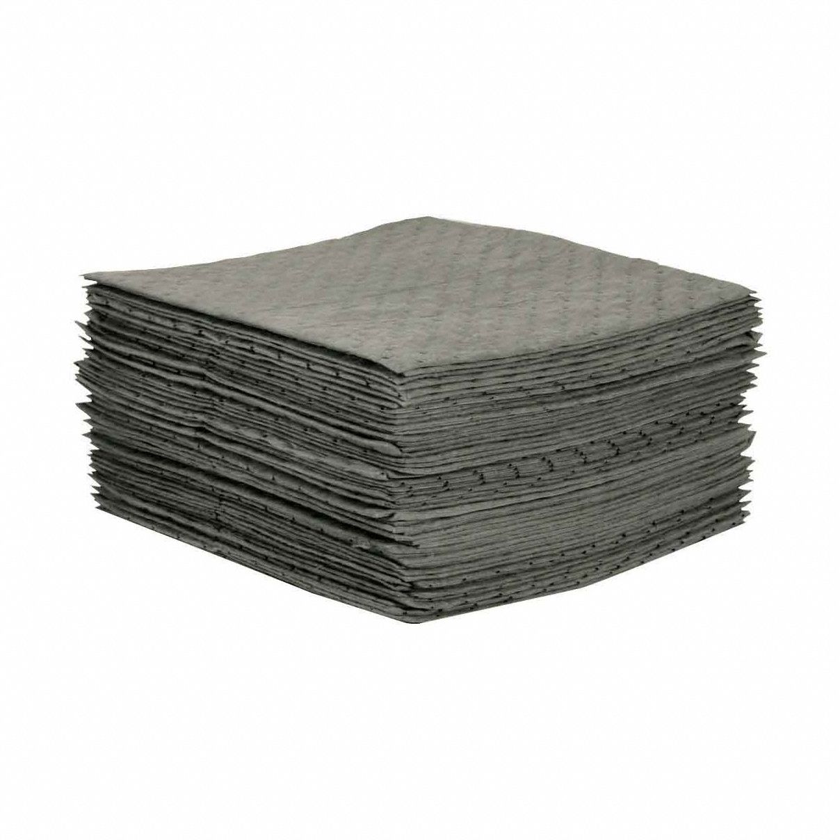 Sorbent Pad: 104 oz Volume Absorbed Per Pad, Polypropylene, Perforated, 50 PK