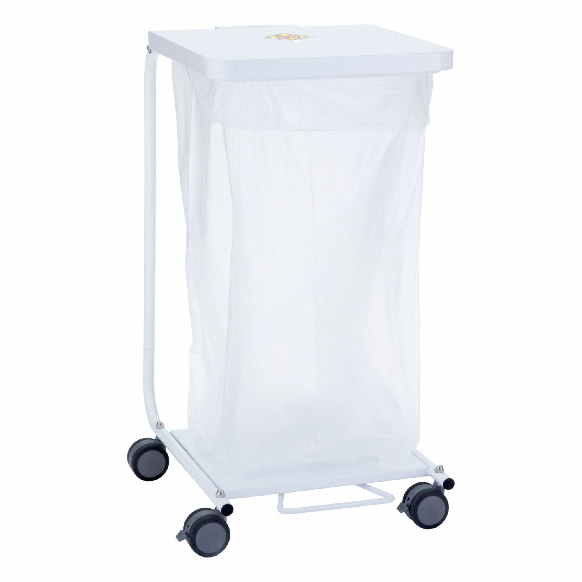 Hamper Frame: (2) Swivel/(2) Swivel with Brake, 4 cu ft Total Volume, Steel