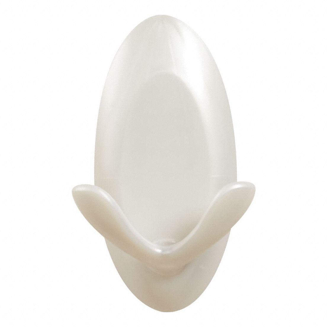 Hook: 3 lb Wt Capacity, 1 Points per Hook, White, 3 5/16 in Overall Ht, 2 in Overall Wd