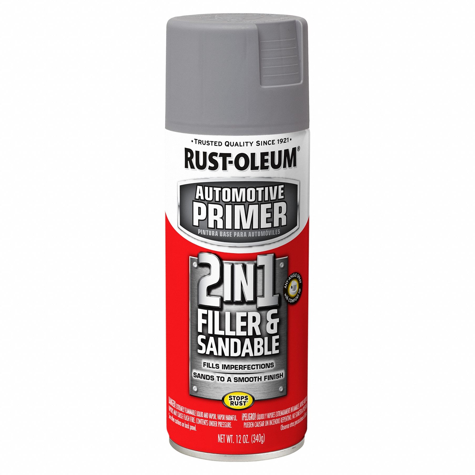 RUSTOLEUM, Gray, Fiberglass/Metal/Wood, Filler and Sandable Primer