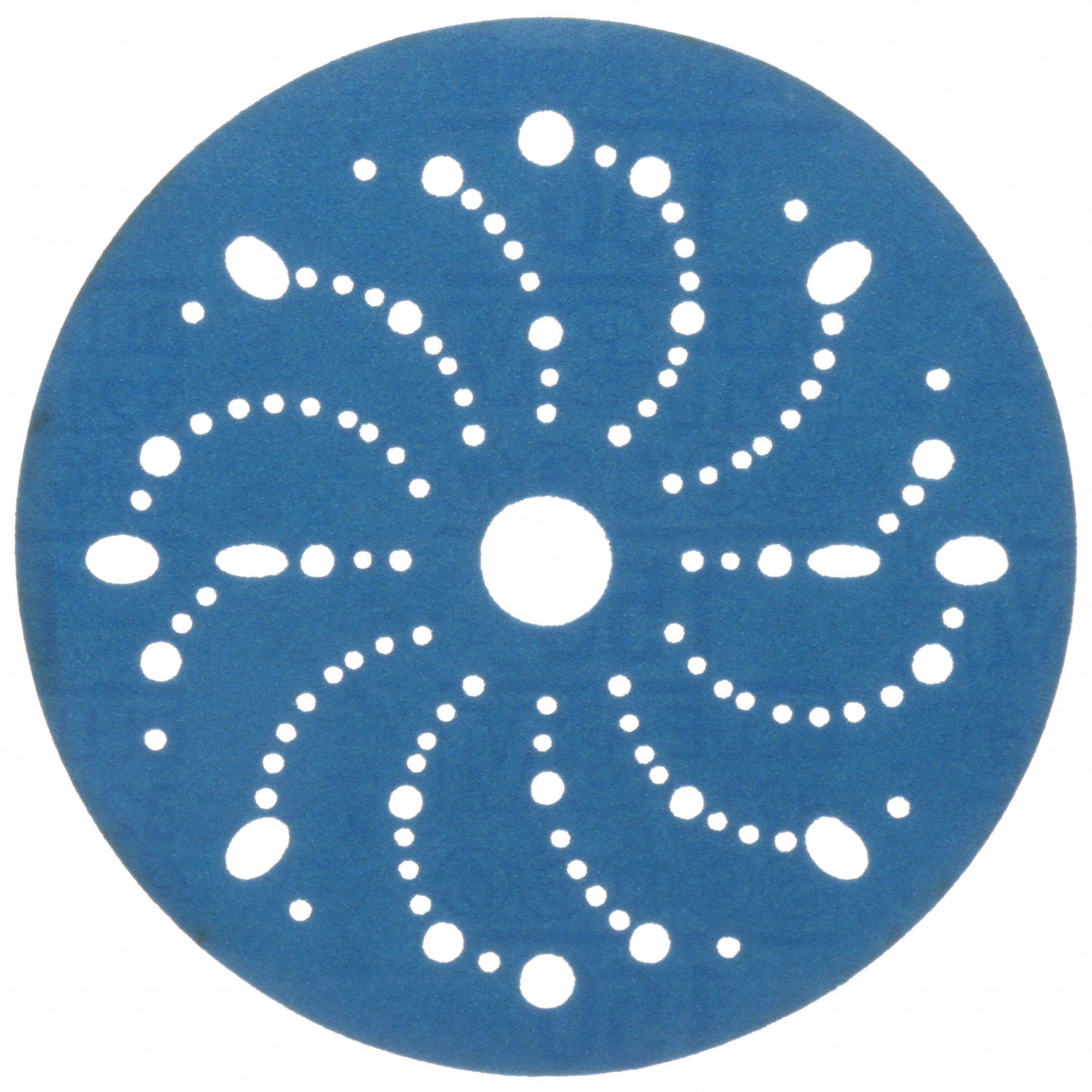 Hook-and-Loop Sanding Disc: 6 in Dia, Multi-Hole, Ceramic, 150 Grit, C Wt Paper, 321U, 50 PK