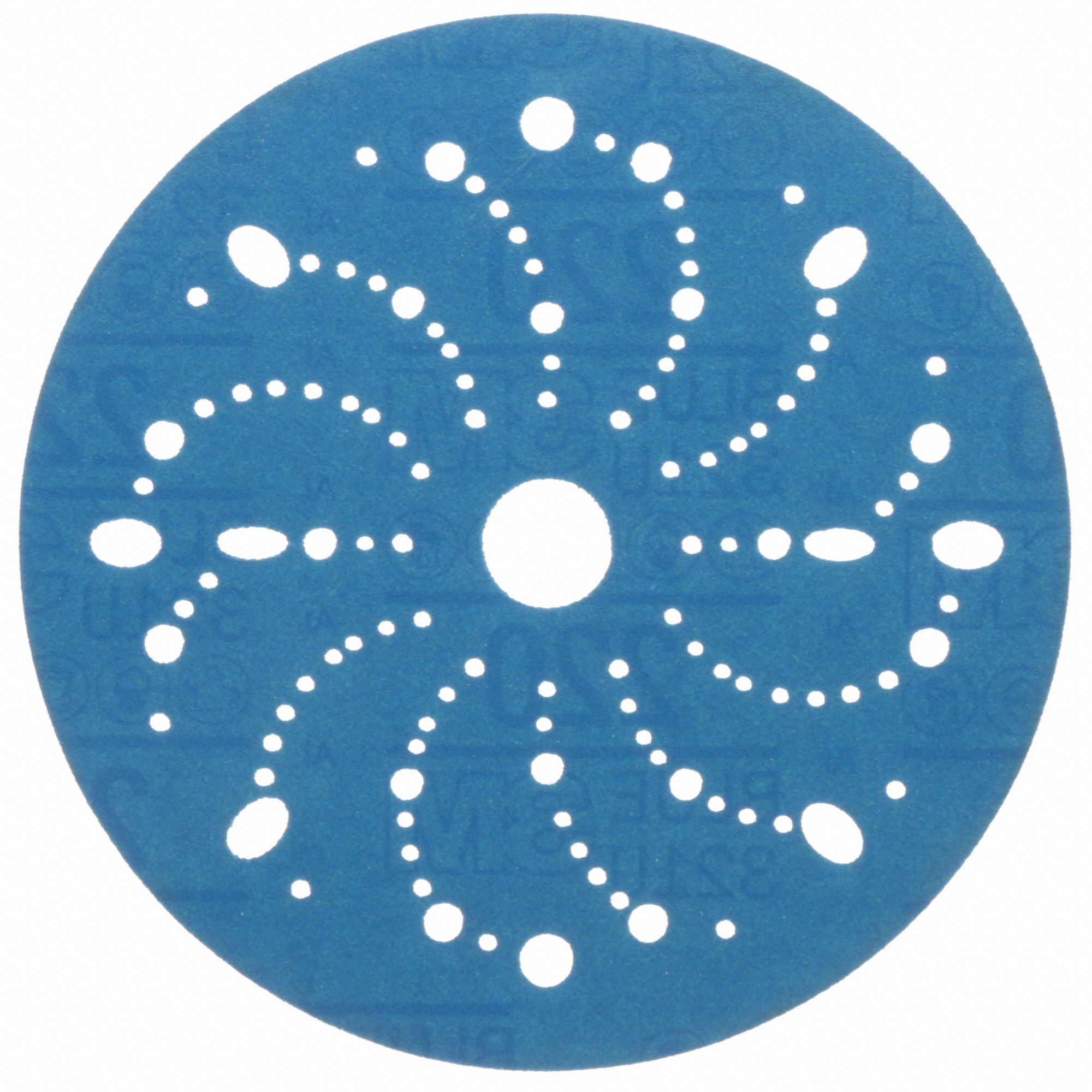 Hook-and-Loop Sanding Disc: 6 in Dia, Multi-Hole, Ceramic, 220 Grit, C Wt Paper, 321U, 200 PK