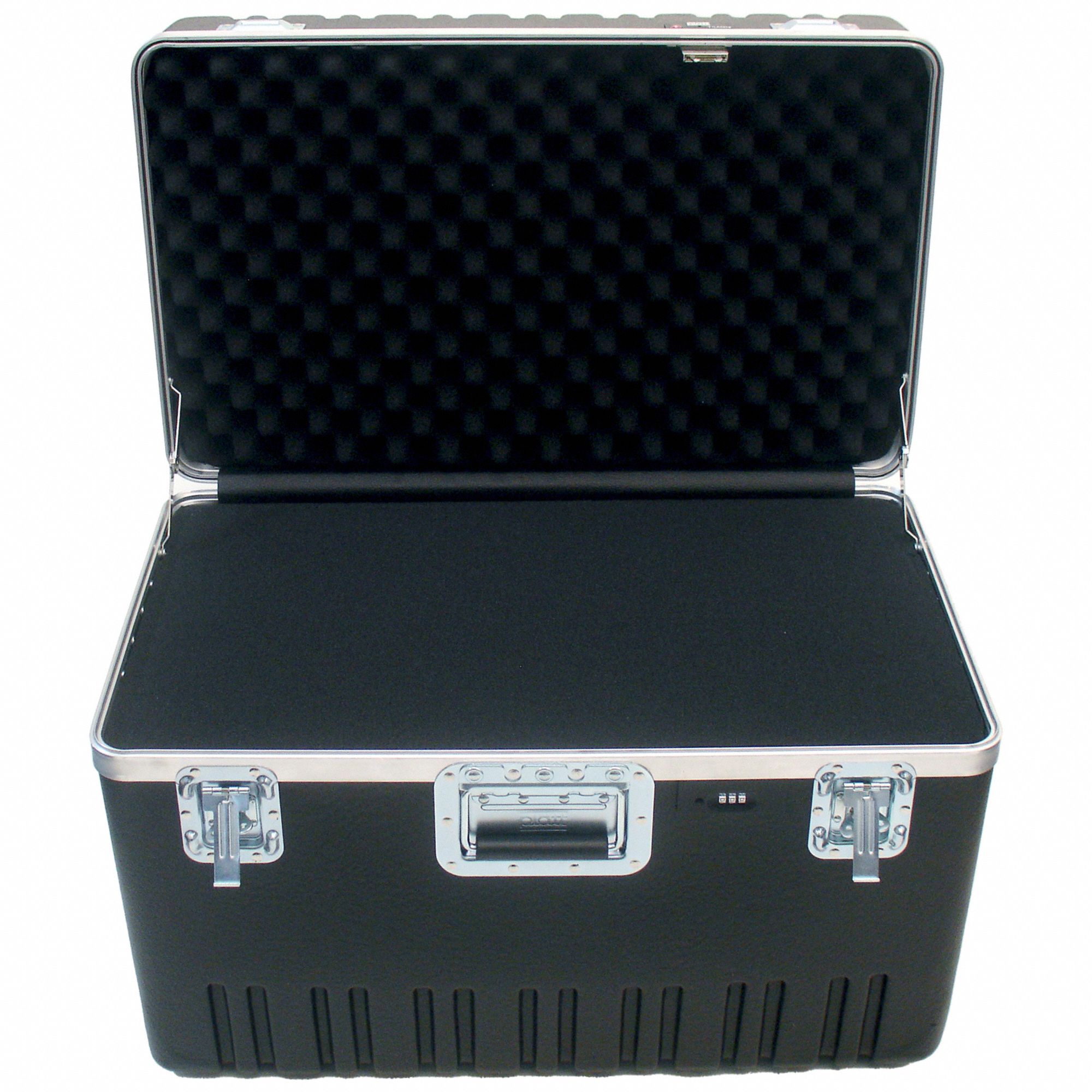 Protective Case: 16 in x 26 in x 17 in Inside, Pick and Pluck/Solid, Black, 2 Wheels, 28 lb Wt