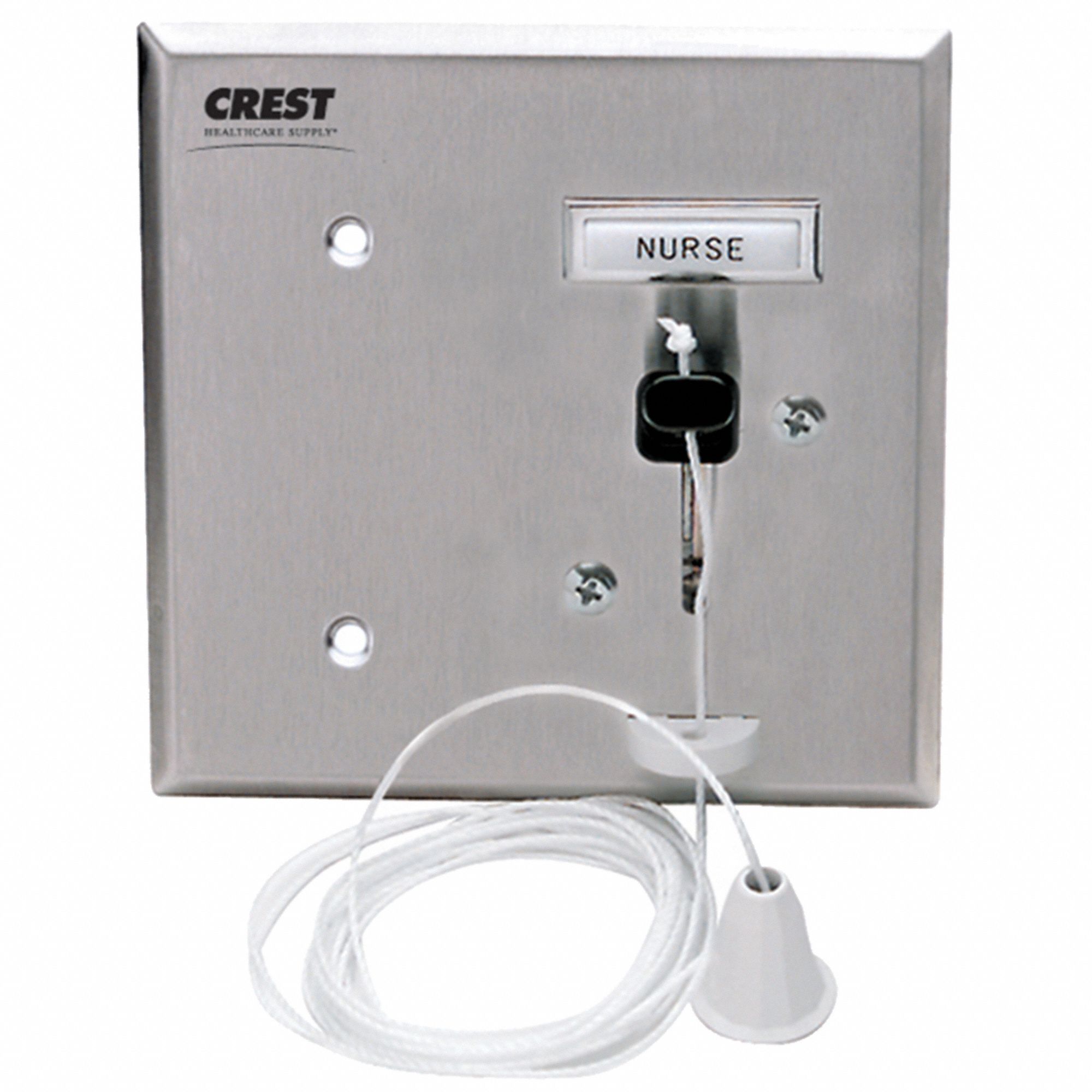 Pullcord Station: Compatible with Nurse Call System, 4 9/16 in Overall Wd