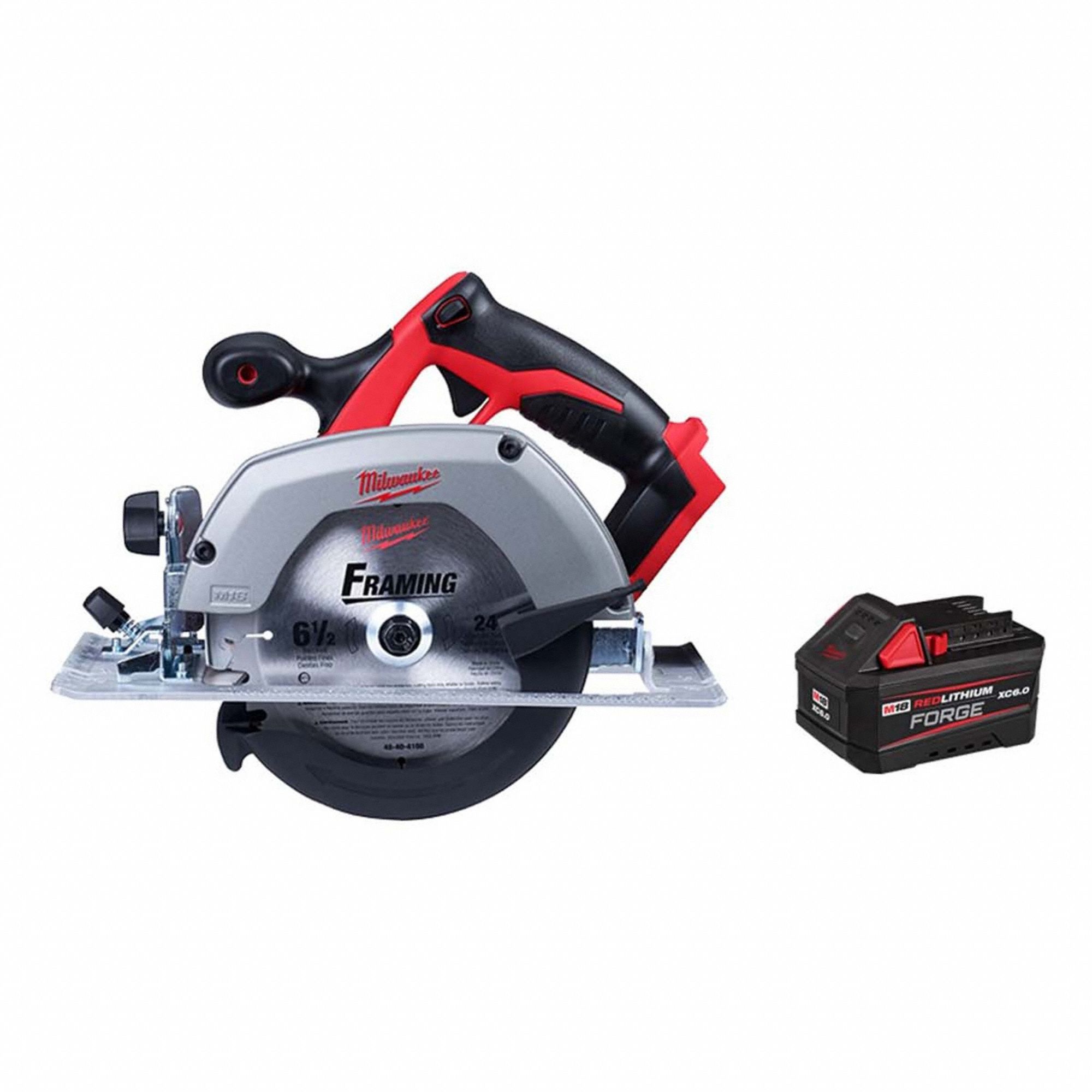 Circular Saw Kit: 6 1/2 in Blade Dia., Left, 2 1/8 in Max. Cutting Dp @ 0 Deg., 0°to 50°