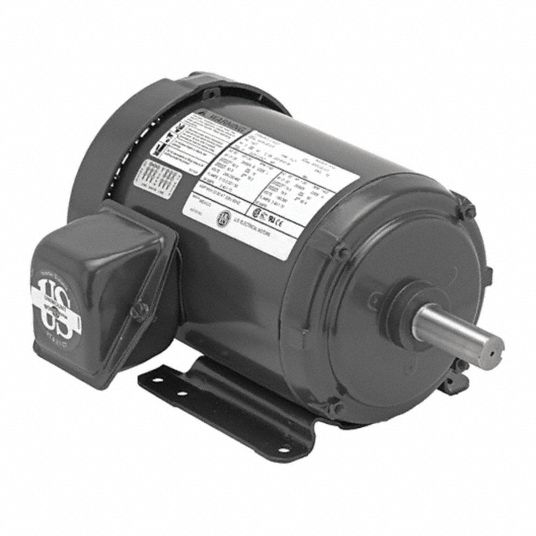 US Motors - T34S3B14 - Unimount TEFC, 3/4 HP, 3-Phase, 1140 RPM Motor