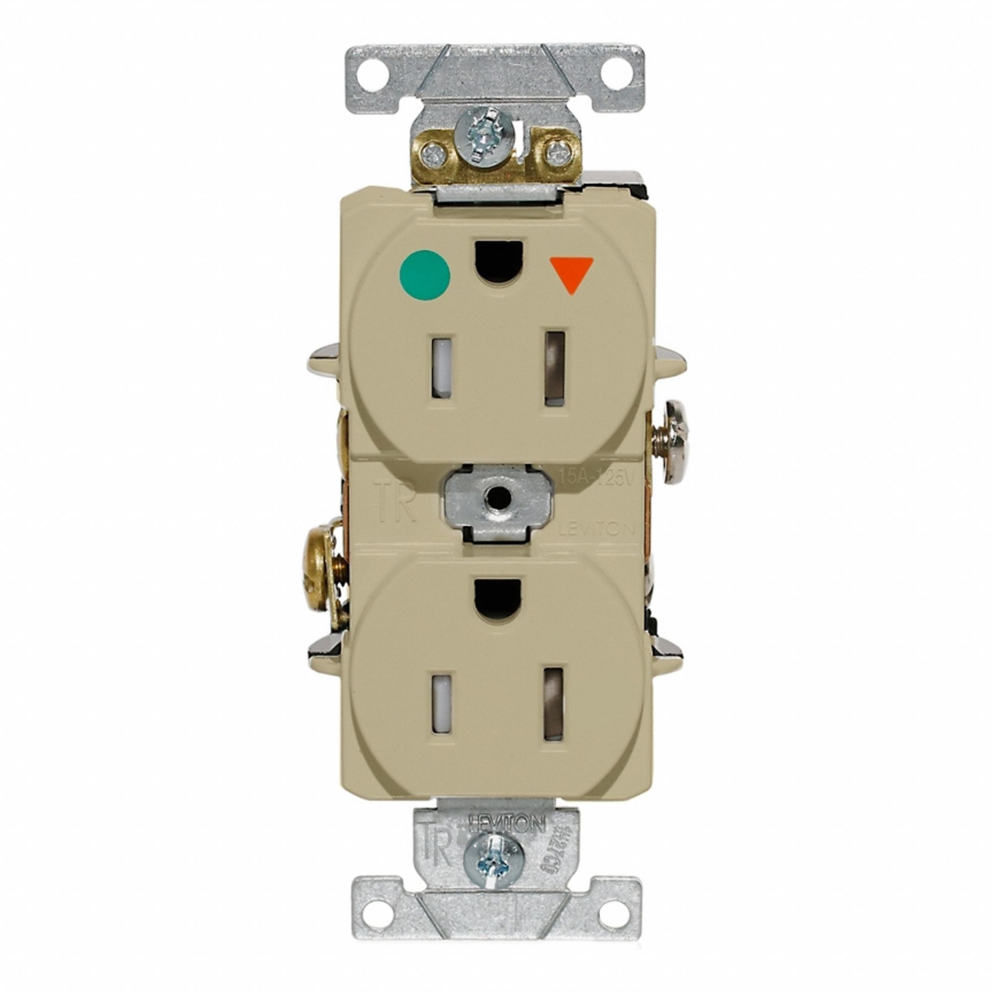 IG Dup Rec 15A 125V TR/HG Ivr