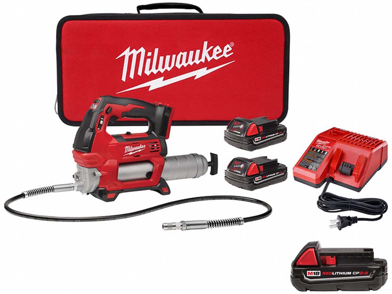 M18 Grease Gun Kit 2Bat,  M18 2.0 Pack