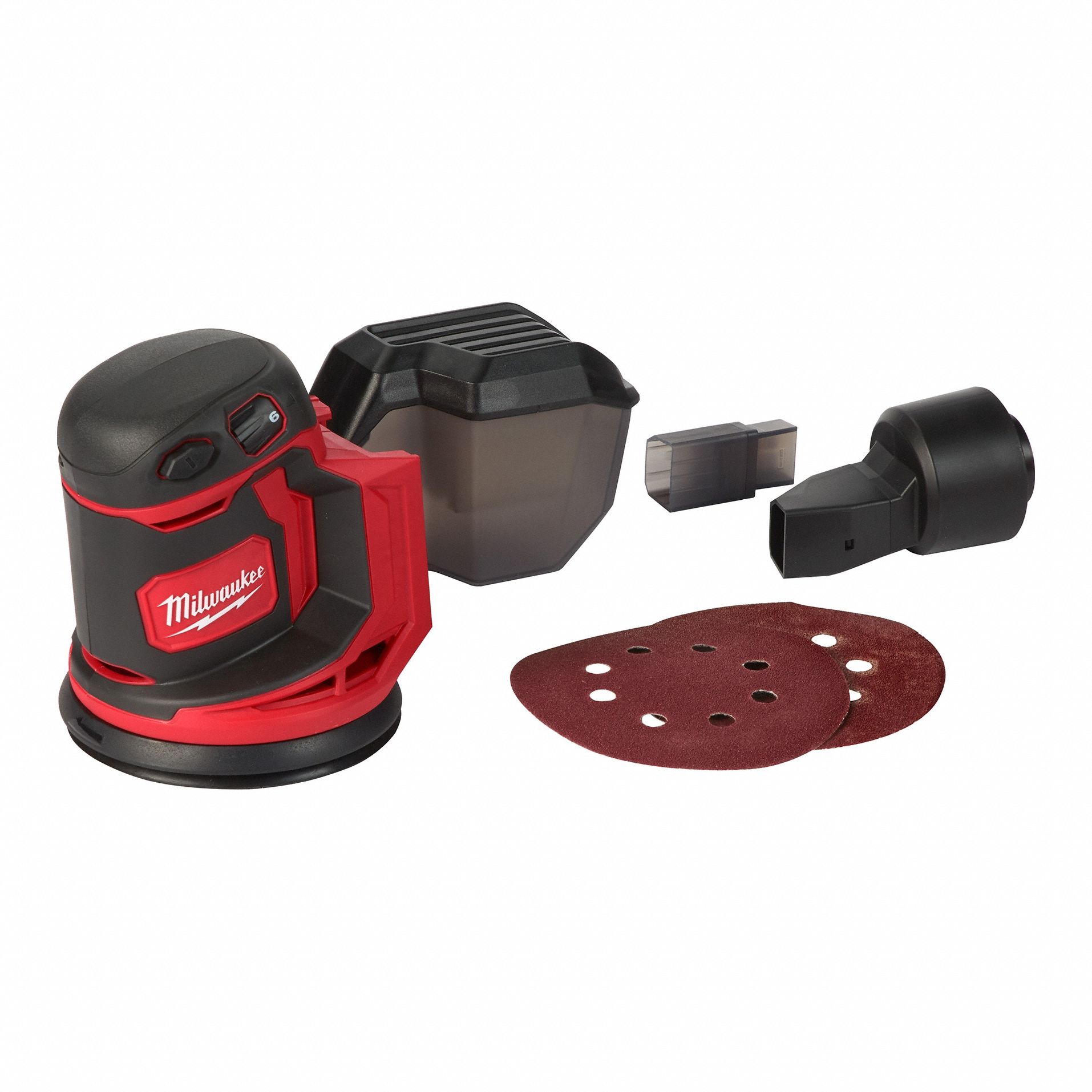 Cordless Sander: M18, Bare Tool, 5 in Dia, Random Orbital, Hook and Loop, 3/32 in Orbit