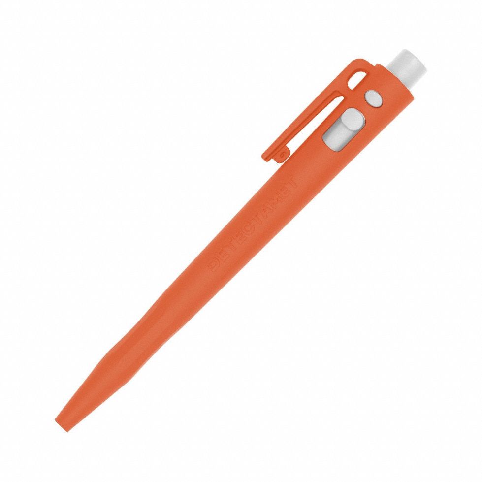 Pen: HD, 0.7 mm, Pocket Clip, Orange, Blue, Gel, Retractable, Polymer, 50 PK