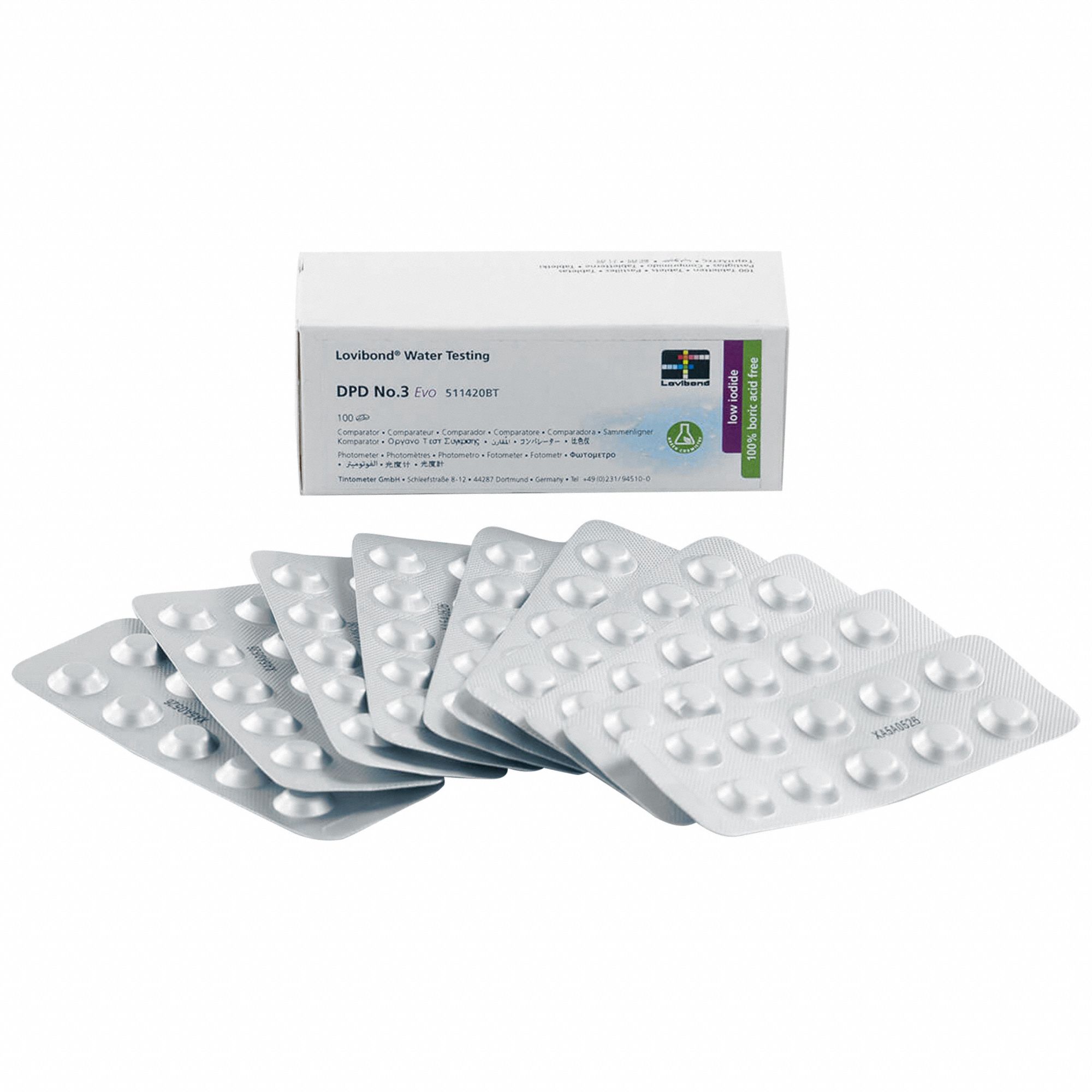 LOVIBOND, Chlorine, 0.1 to 10.0mg/L, DPD No 3 HR Evo 800WU3DPD NO.3