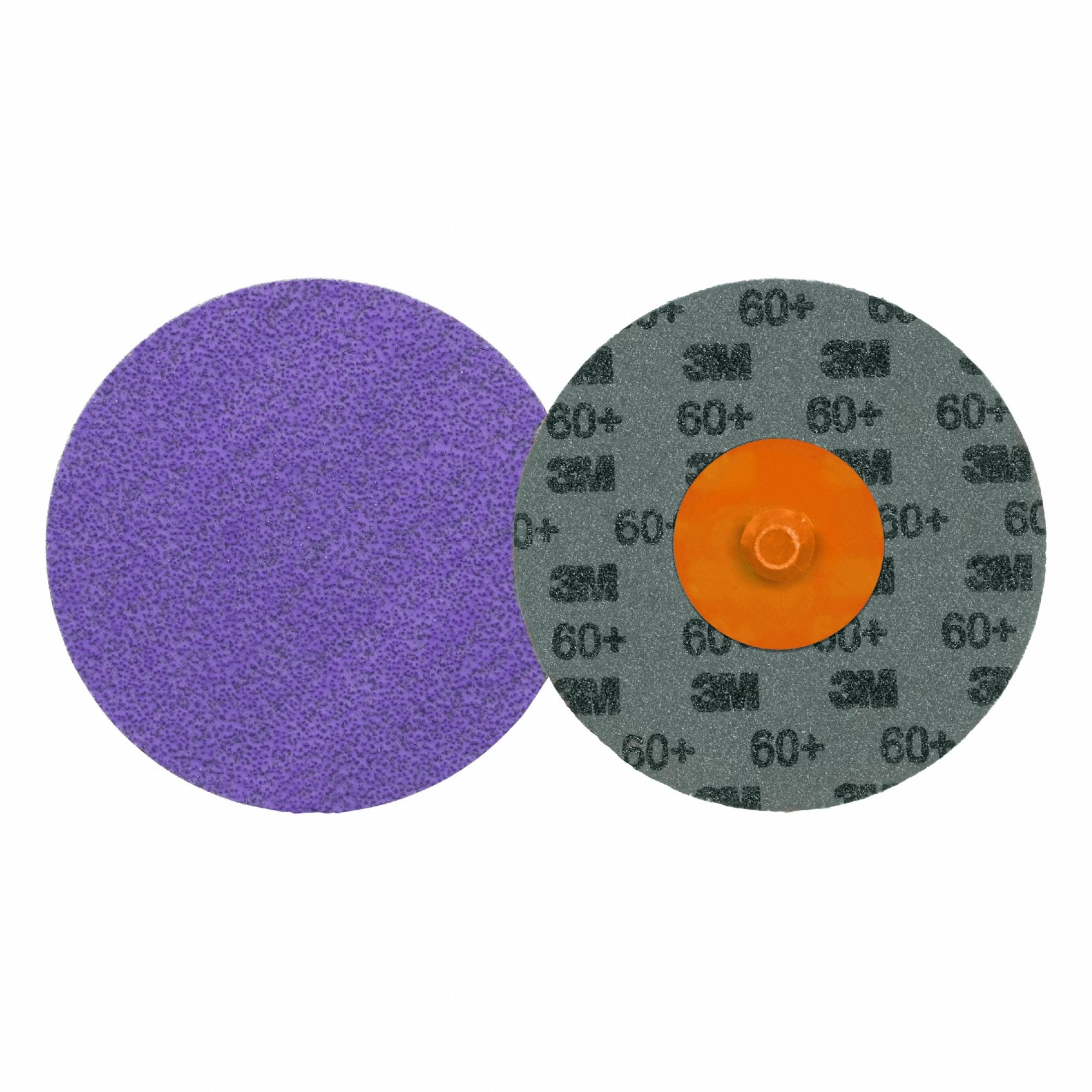 Quick-Change Disc: TR, 3", Ceramic, 60 Grit, YF Wt Polyester, 1184F, 50 PK, Heat/Tear