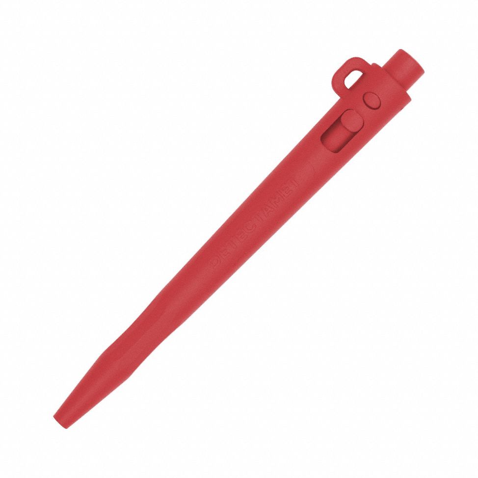 Pen: HD, 1 mm, Lanyard Loop, Red, Blue, Ballpoint, Retractable, Polymer, 50 PK