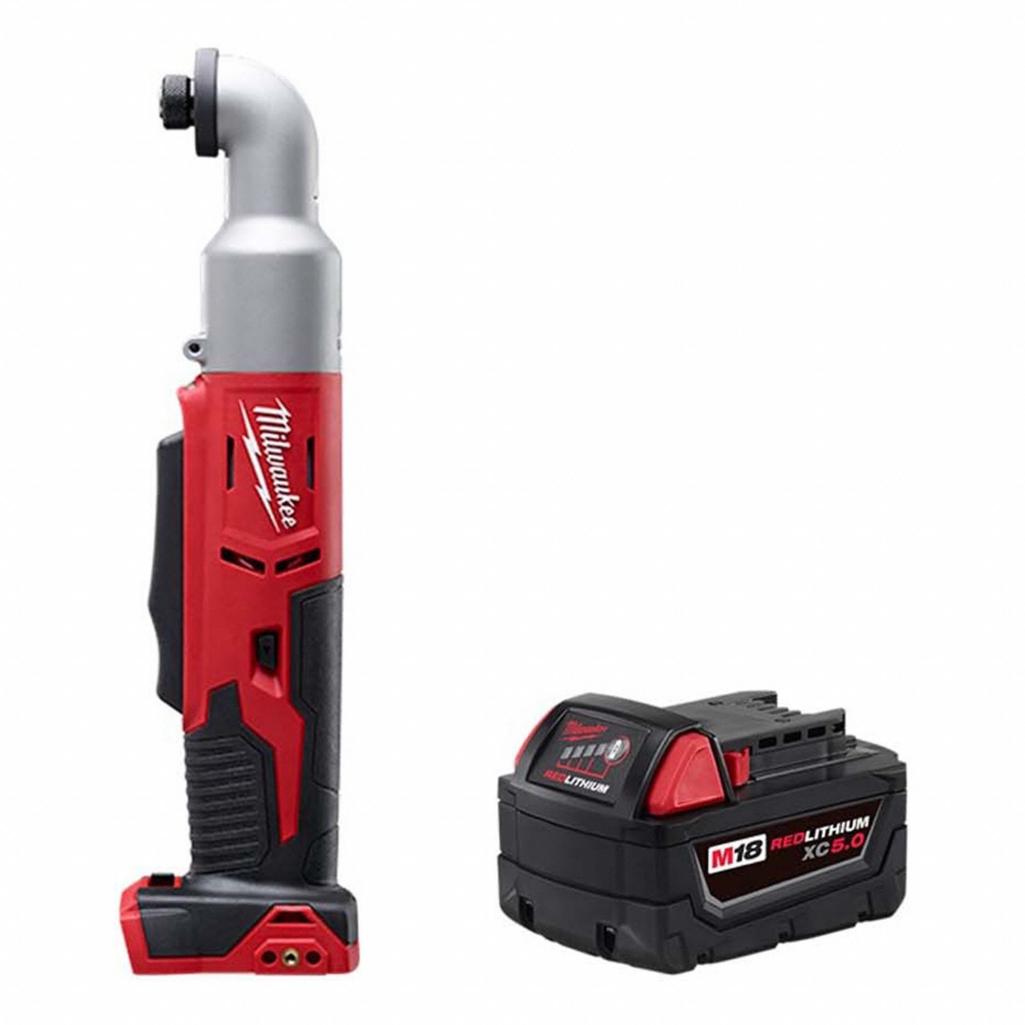 Impact Driver Kit: 675 in-lb Max. Torque, 2, 250 RPM No Load Speed, Brushed, (1) 5.0 Ah, Right Angle