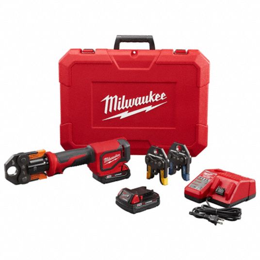 MILWAUKEE Cordless Press Tool Kit M18 Sub Compact Inline For 1 2 in to 1 in Pipe PEX