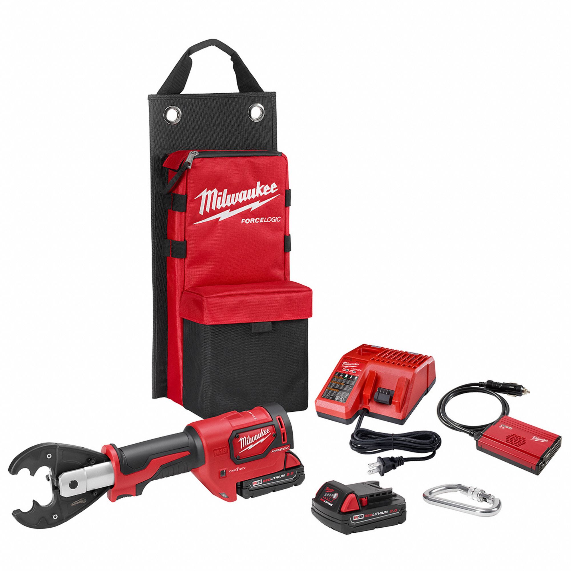 Cordless Crimping Tool Kit: 18 V, Die Head, 600 kcmil Max Copper, For D3/O/W Dies, Inline