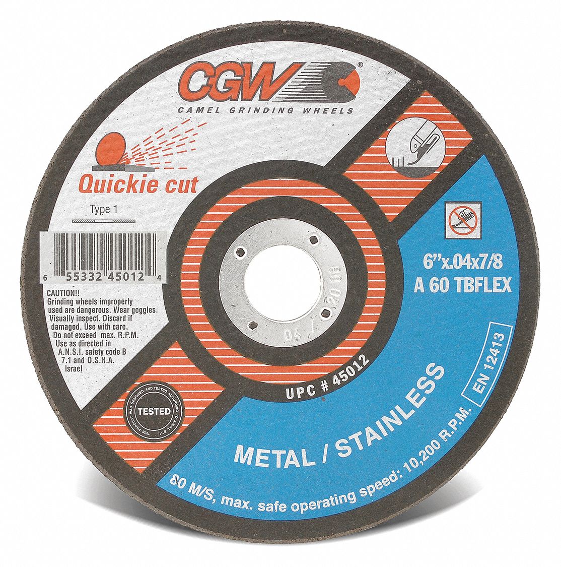 CutOff Whl 4.5x0.035x7/8 T1 ZA60TBFLEX