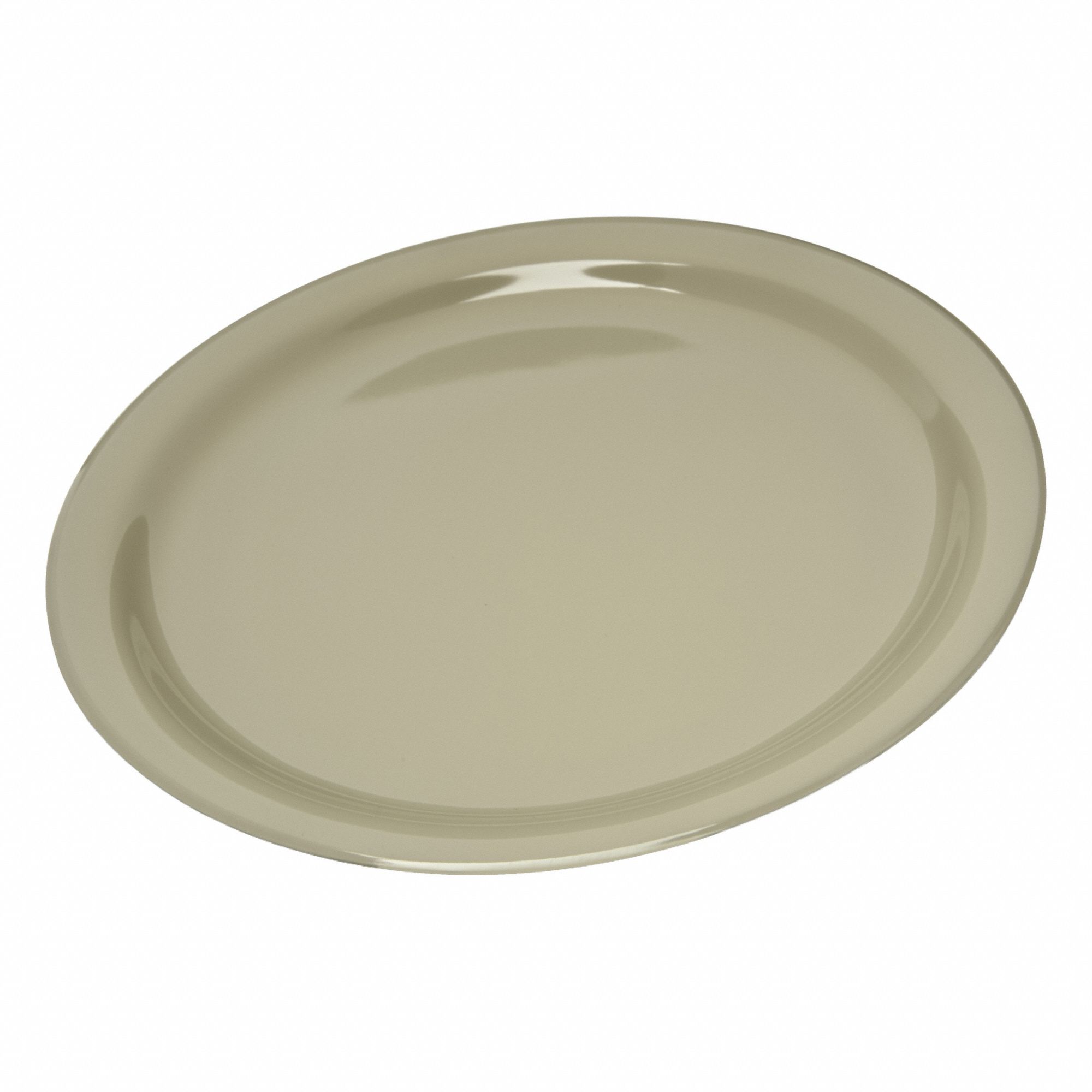 Dinner Plate: Kingline, Tan, Melamine, 8 7/8 in Dia, 3/4 in Overall Ht, Beige