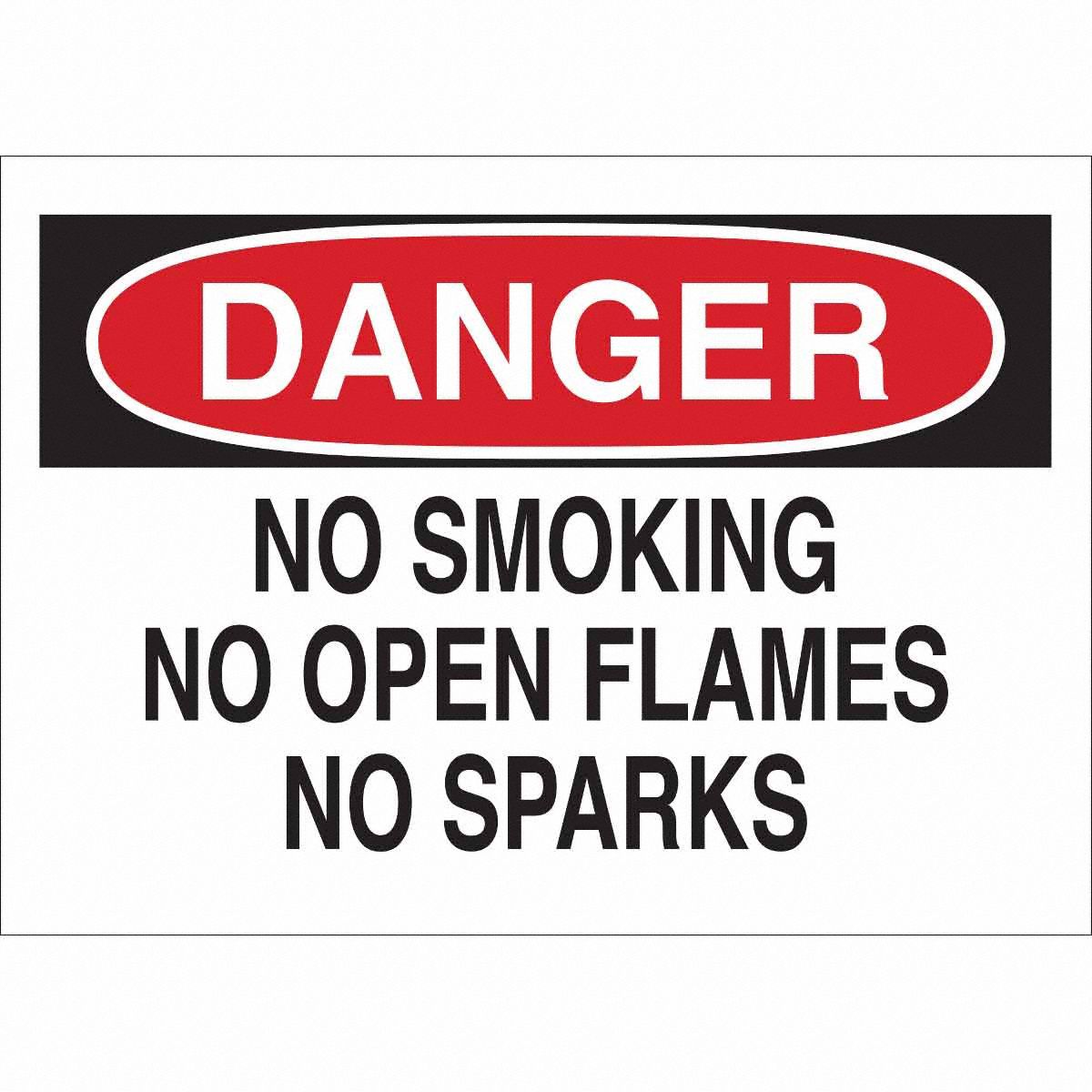 B555 10X14 RED/BLK/WHT DANGER NO SMOKING