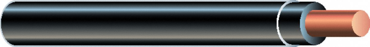 Wire: Copper, 16 AWG, 1 Conductors, Solid, Black, 500 ft Lg, TFFN/TFN