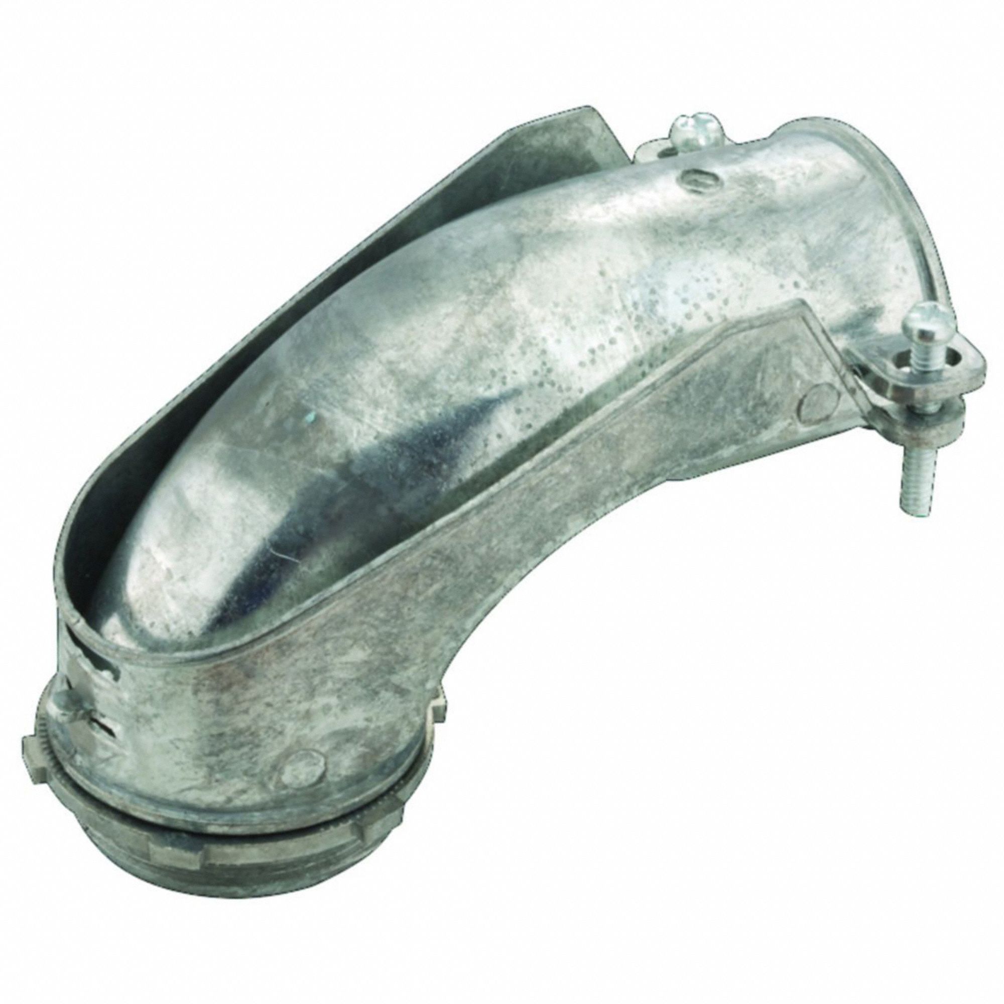 Connector - Clamp Style, 90 Degrees: Zinc, 2 in Trade Size, 2 in MNPT, Non Insulated